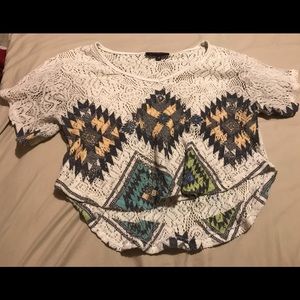Aztec print top